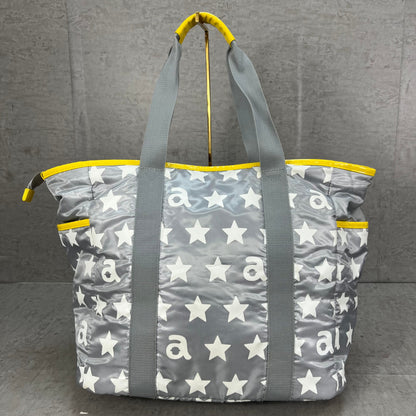 ARCHIVIO　アルチビオ　ゴルフトートバッグ　aロゴワッペン　ホワイトスター総柄　グレーカラーベース　ラウンド　カート