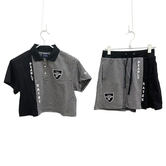パーリーゲイツ　レディースゴルフアパレル　セットアップ　ポロシャツ　ミニスカート　サイズ0　チェック　女性用　ウェア　PEARLY GATES