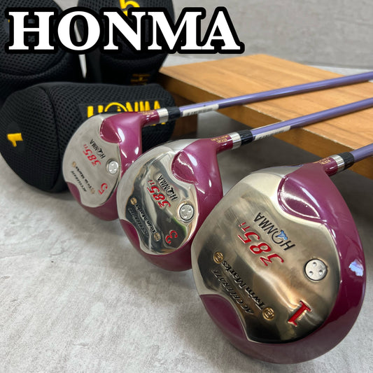 ホンマ　ツインマークス　585Ti　5STAR　メンズゴルフ　ウッド３本セット　R　右利き用　ドライバー　フェアウェイウッド　HONMA　Twin Marks
