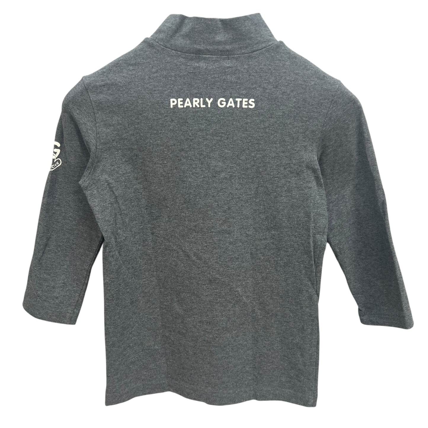 PEARLY GATES パーリーゲイツ　レディース　女性用 7分袖トップス インナー　モックネック　グレー　0号　Sサイズ