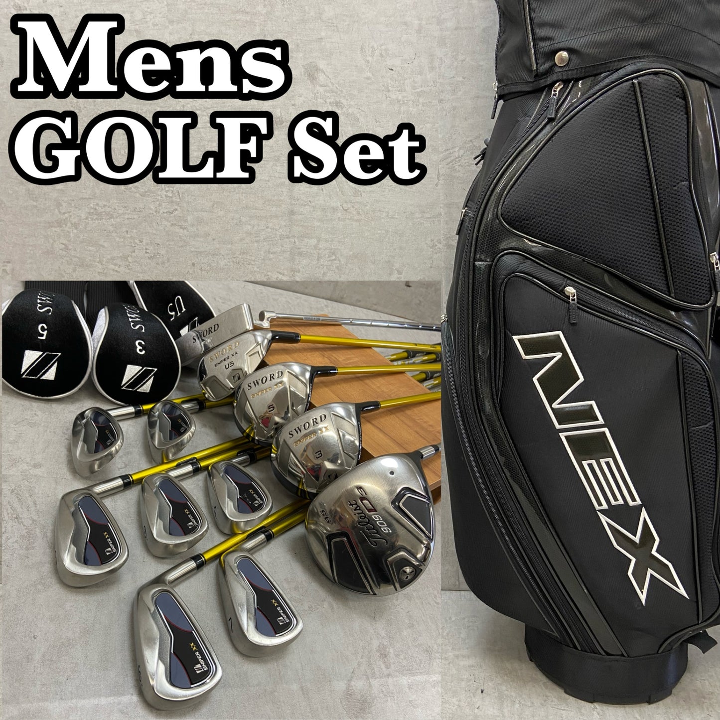 タイトリスト　カタナ　メンズゴルフ　クラブ12本セット　右利き用　キャディバッグ付き　Titleist KATANA