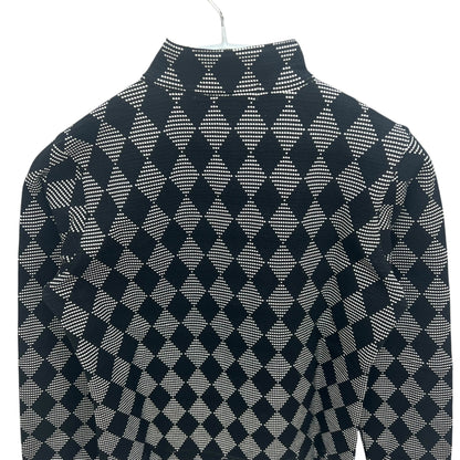 ホンマ　ベレス　メンズゴルフウェア　ハーフジップセーター　M　ブラック　黒　ホワイト　白　HONMA　BERES　長袖トップス