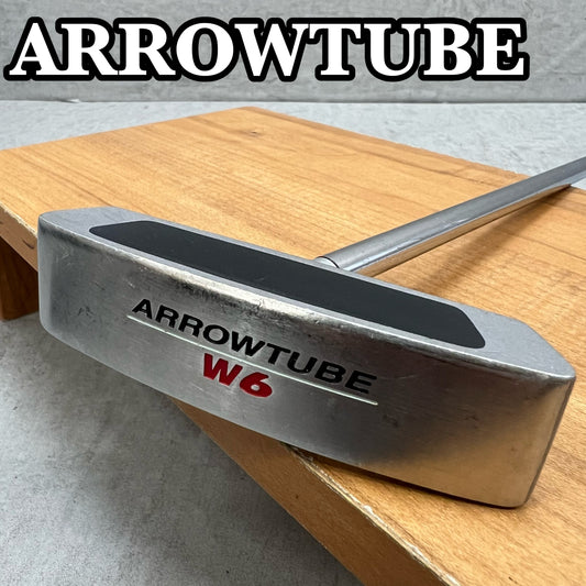 アローチューブ　W6　メンズゴルフ　パター　右利き用　センターネック　34インチ　ピン型　ARROWTUBE