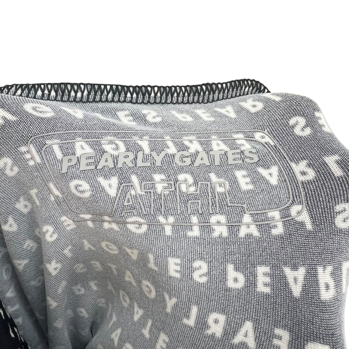 PEARLY GATES パーリーゲイツ　レディース　女性用 長袖トップス インナー　モックネック　総柄　ブラック　1号　Sサイズ