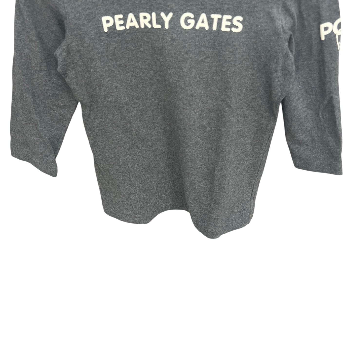 PEARLY GATES パーリーゲイツ　レディース　女性用 7分袖トップス インナー　モックネック　グレー　0号　Sサイズ