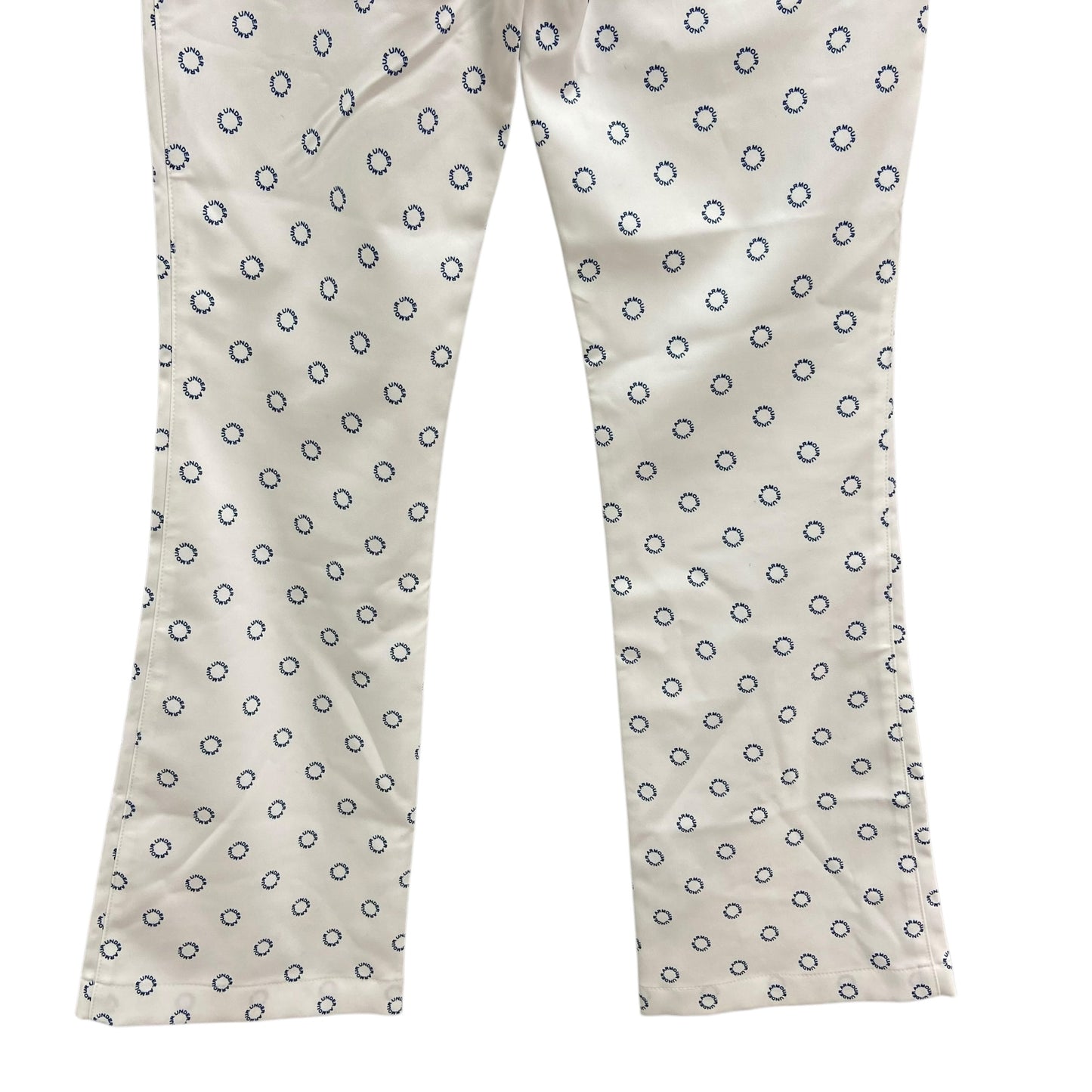 アンダーアーマー　メンズゴルフウェア　パンツ　SM　ホワイト　白　総柄　ズボン　スラックス　ロング　UNDER ARMOUR