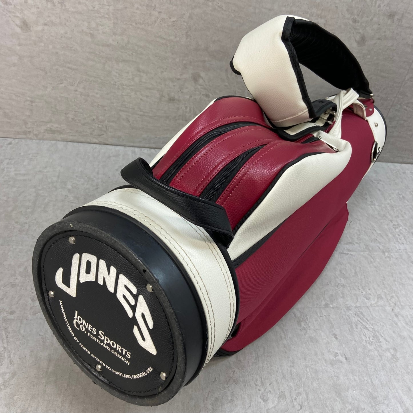 ジョーンズ　ライダー　ゴルフ用　キャディバッグ　カート式　マルーン　JONES