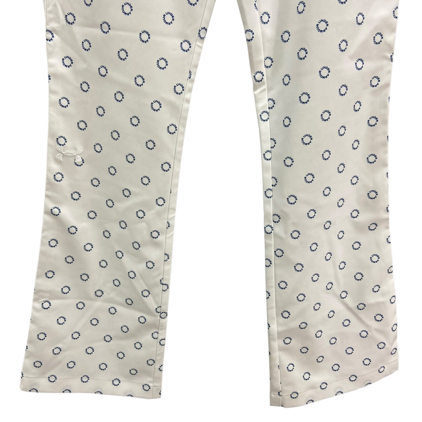 アンダーアーマー　メンズゴルフウェア　パンツ　SM　ホワイト　白　総柄　ズボン　スラックス　ロング　UNDER ARMOUR