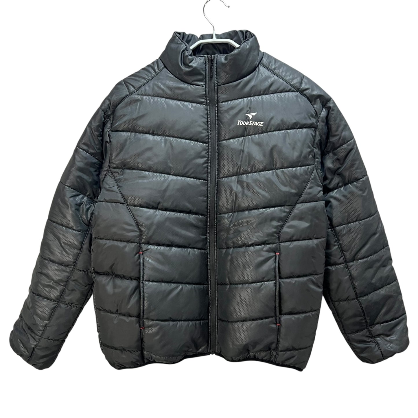 ツアーステージ　メンズゴルフウェア　中綿ジャケット　L　ブラック　黒　男性用アウター　ジャンパー　TOURSTAGE　防寒　冬
