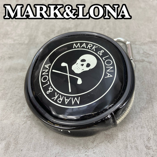MARK＆LONA 　ラウンド型クリアケース　ブラック　黒　 ゴルフ小物入れ　ゴルフ用品　ポーチ　アイテム　マークアンドロナ
