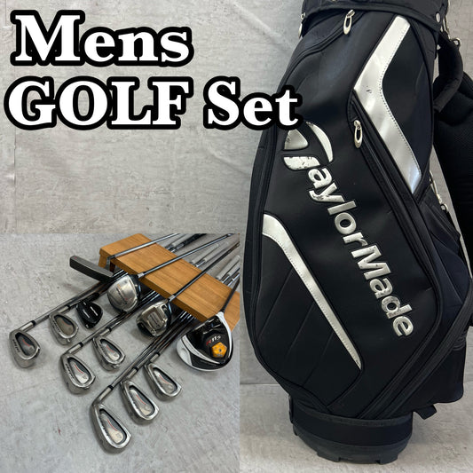 テーラーメイド　ミズノ　メンズゴルフ　クラブ12本セット　右利き用　キャディバッグ付き　TaylorMade　MIZUNO