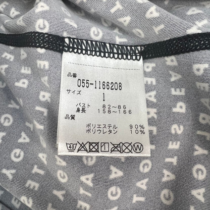 PEARLY GATES パーリーゲイツ　レディース　女性用 長袖トップス インナー　モックネック　総柄　ブラック　1号　Sサイズ