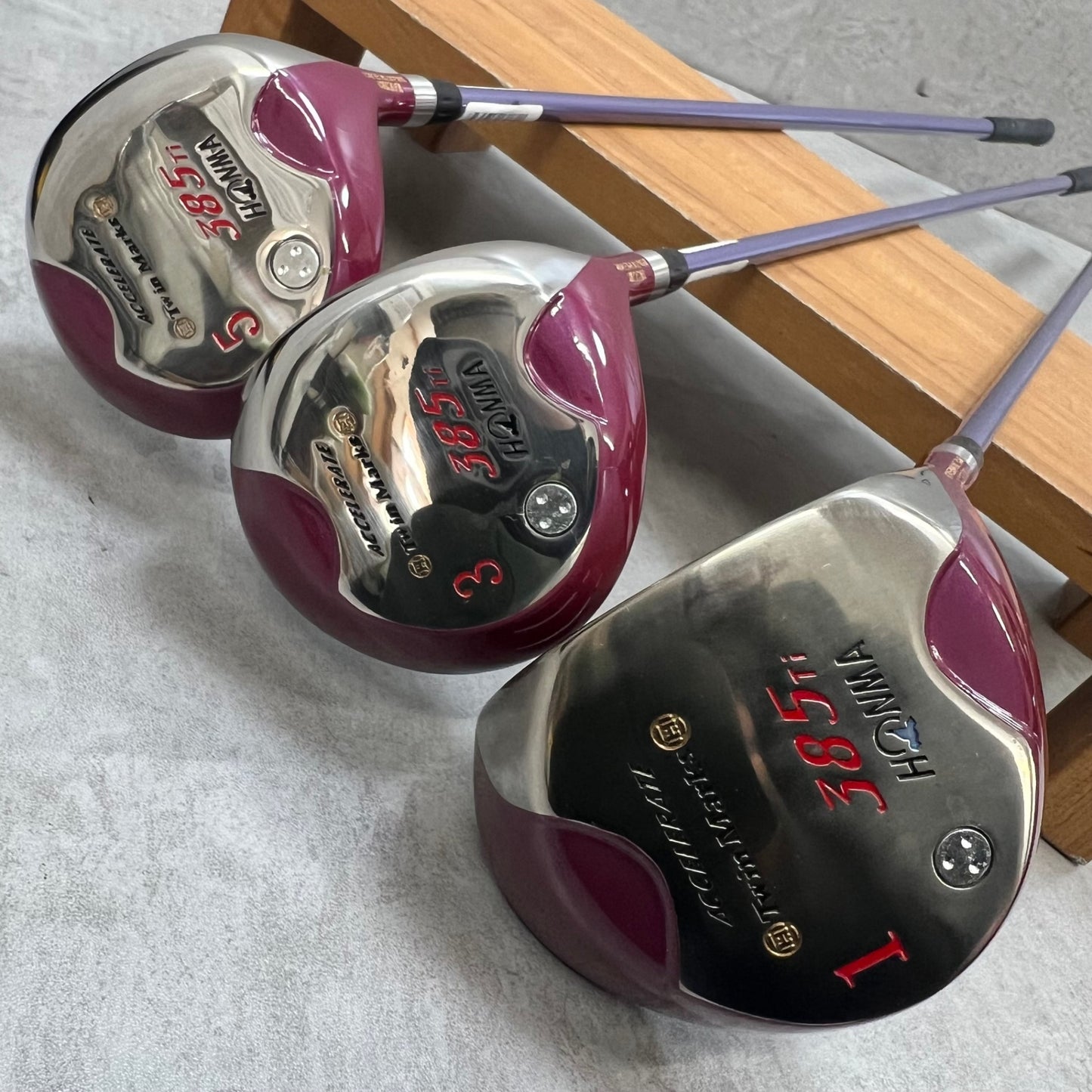 ホンマ　ツインマークス　585Ti　5STAR　メンズゴルフ　ウッド３本セット　R　右利き用　ドライバー　フェアウェイウッド　HONMA　Twin Marks