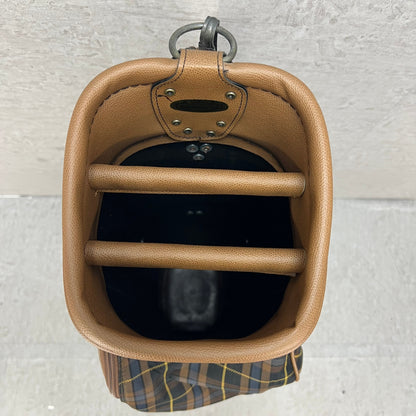 ミズノ　ゴルフ　キャディバッグ　ヘッドカバー　カート式　約８型　チェック柄　Mizuno